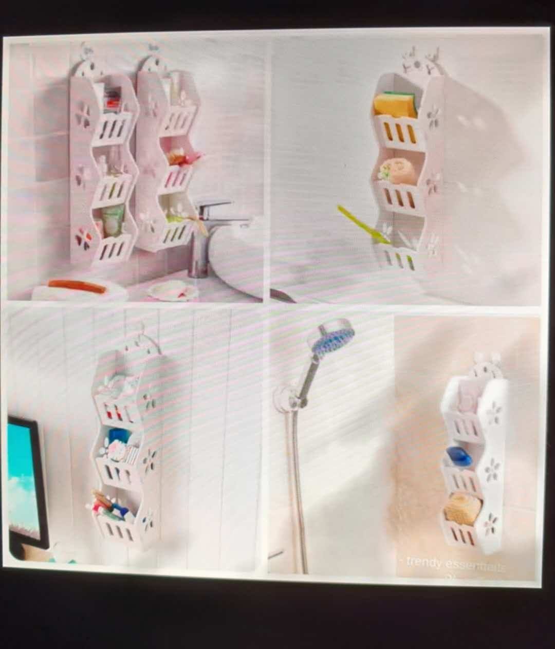 Hanging 3 tier multipurpose organizerThe storage rack is suitable to be placed in the hall, living room, bed room, balcony, etc. -It is very easy to install and space-saving. -Turn chaos into integri