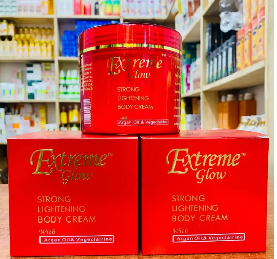Orignal! Extreme Glow Strong Lightening Body Cream with Argan Oil and Vegeclairine Brightens Dark Spots, Evens Skin Tone, Hydrates, Smooths for a Soft Radiant Body