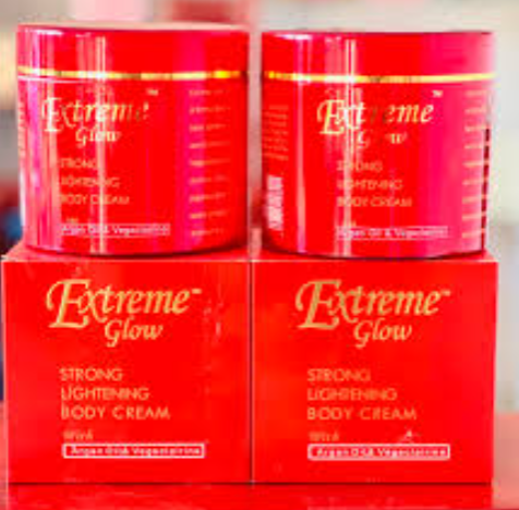 Orignal! Extreme Glow Strong Lightening Body Cream with Argan Oil and Vegeclairine Brightens Dark Spots, Evens Skin Tone, Hydrates, Smooths for a Soft Radiant Body
