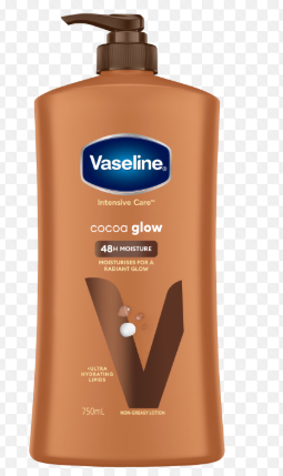 Vaseline Intensive Care Cocoa Glow Body Lotion 400ml The non-greasy, fast-absorbing formula makes it perfect for everyday use, leaving your skin feeling silky smooth, soft, and beautifully conditioned