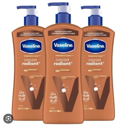 Vaseline Intensive Care Cocoa Glow Body Lotion 400ml The non-greasy, fast-absorbing formula makes it perfect for everyday use, leaving your skin feeling silky smooth, soft, and beautifully conditioned