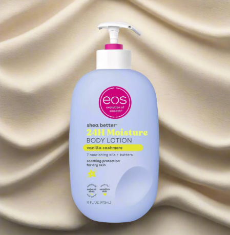 Orignal EOS Shea Better 24H Moisture Body Lotion – Vanilla Cashmere (16 fl oz / 473mL) 24-Hour Moisture Body Lotion in Vanilla Cashmere.