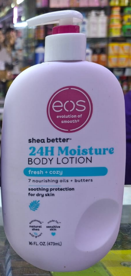 Orignal EOS Shea Better 24H Moisture Body Lotion – Vanilla Cashmere (16 fl oz / 473mL) 24-Hour Moisture Body Lotion in Vanilla Cashmere.