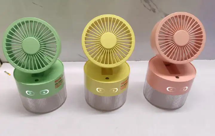 350ml Rechargeable Portable Fan with Humidifier – 3 Speed Mini Cooling Mist Fan (35ml/h Output)