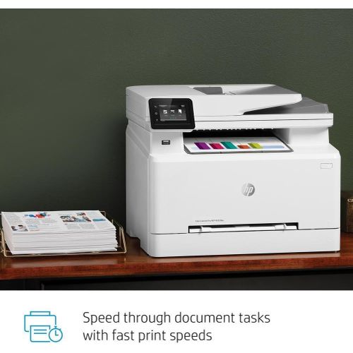 HP Color LaserJet Pro M283fdw Wireless All-in-One Laser Printer, Remote Mobile Print, Scan & Copy, Duplex Printing, White