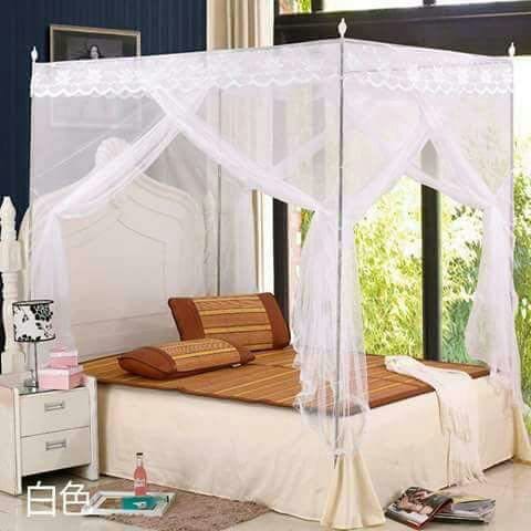 Premium 4 stand mosquito net with rails mosquito repellent tent bedding accessories