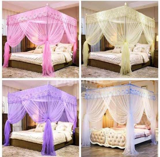 Premium 4 stand mosquito net with rails mosquito repellent tent bedding accessories