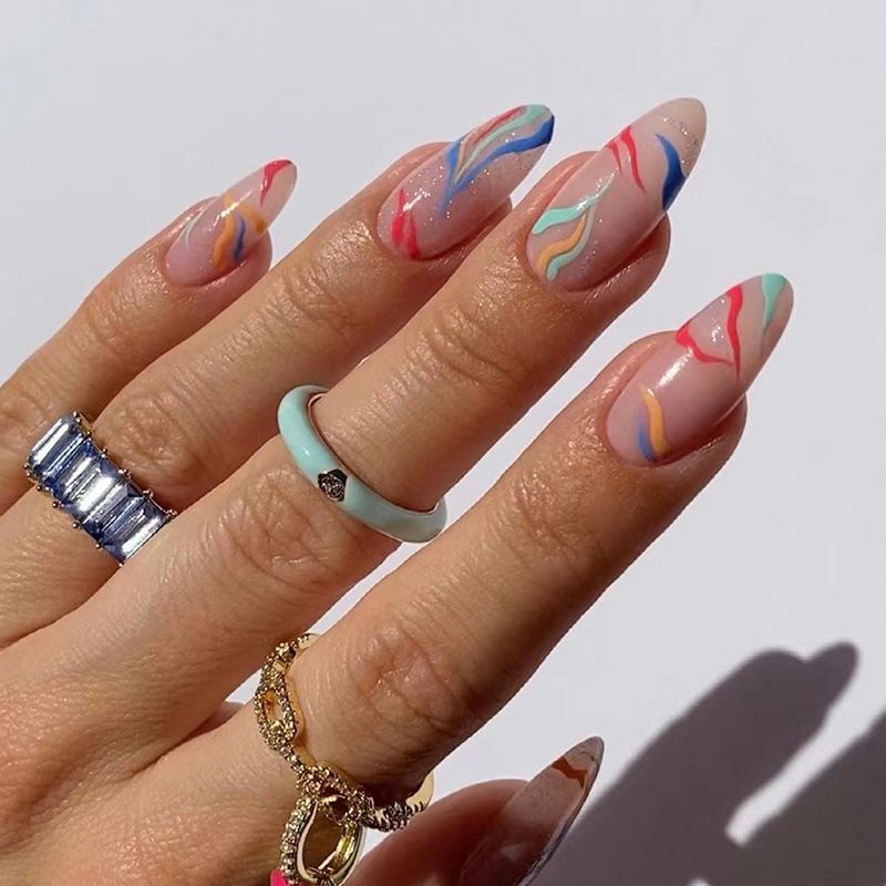 24 PCS Salon Quality Fake Nails Professional Look Nail Art Free Glue Included