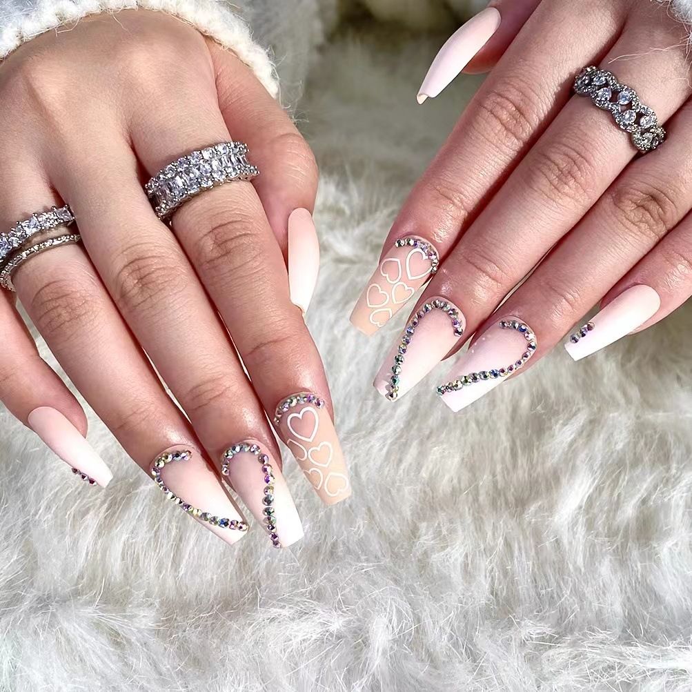 24 PCS Mix & Match Fake Nails Assorted Design Press On Nails Free Glue Included