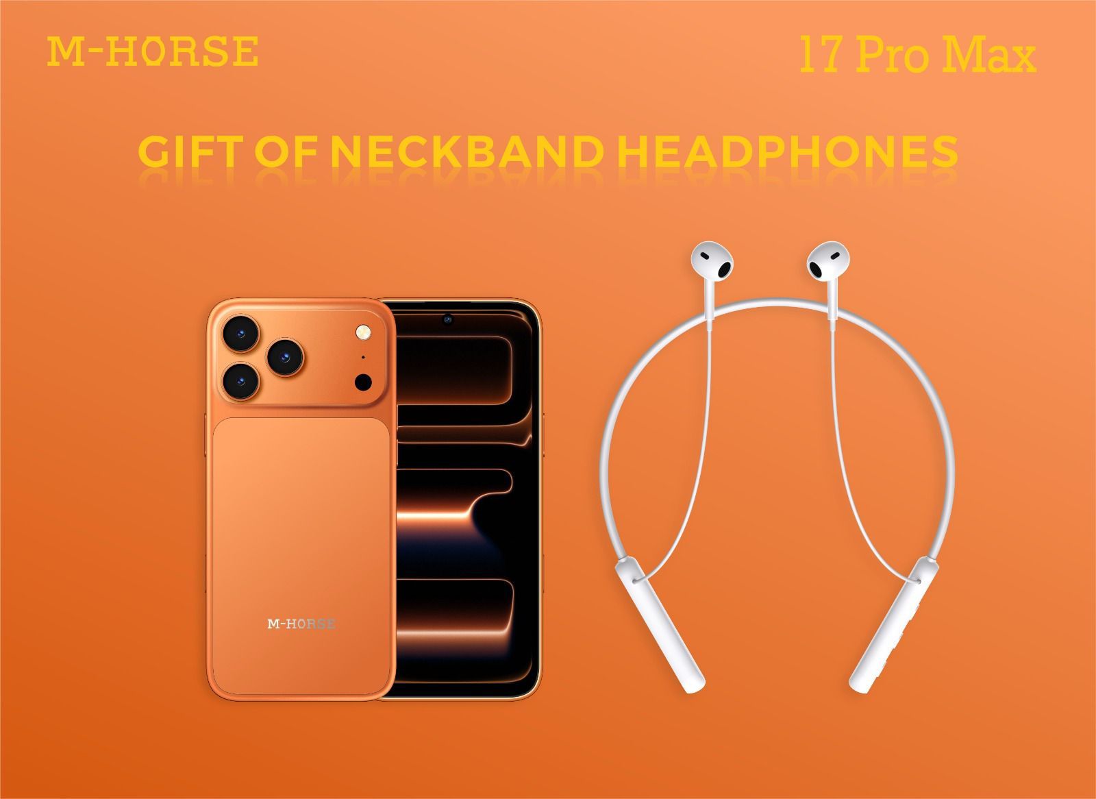 m horse 17 pro max, 6.6 hd+ incell punch hole screen, 4GB RAM + 64GB ROM, 8MP+ 5MP camera, 5000mah battery, android 14 . gift of neckbands included. type c fast charge