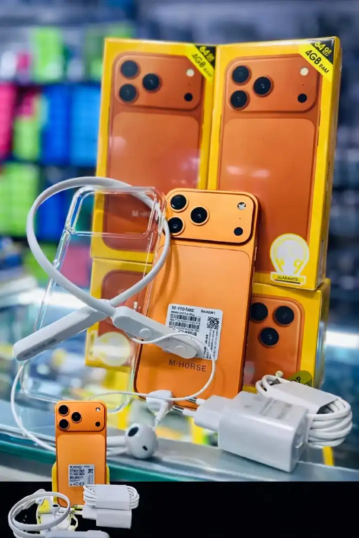 m horse 17 pro max, 6.6 hd+ incell punch hole screen, 4GB RAM + 64GB ROM, 8MP+ 5MP camera, 5000mah battery, android 14 . gift of neckbands included. type c fast charge