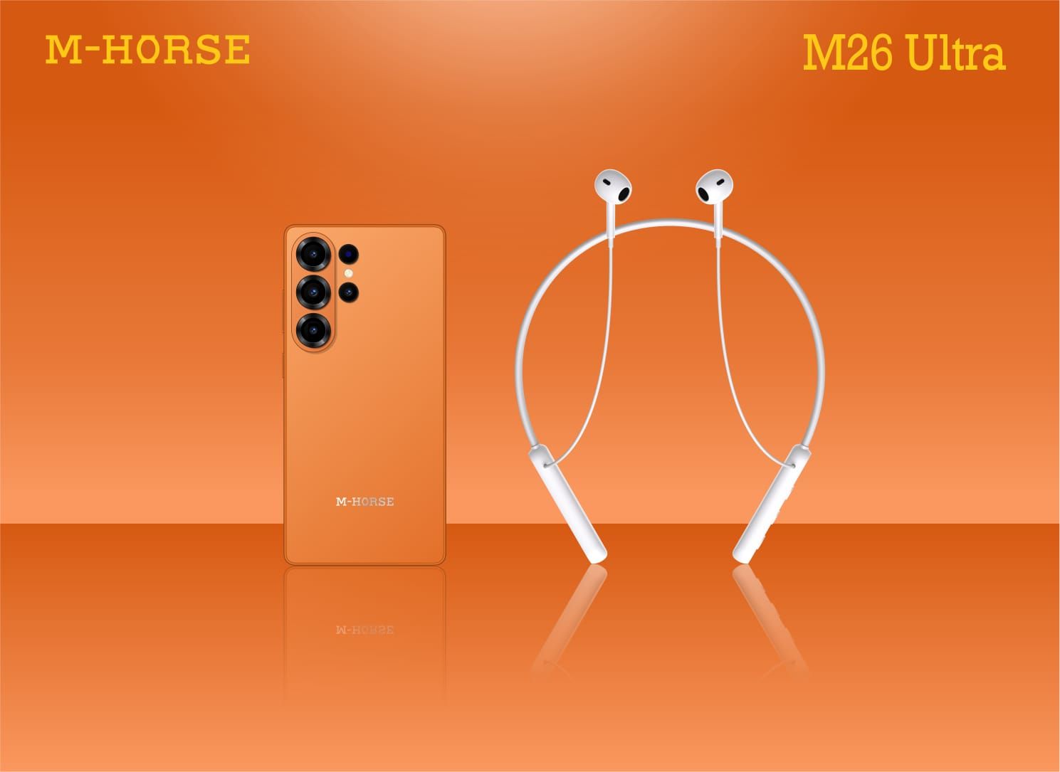 NEW ARRIVAL! M HORSE M26 ULTRA LTE, 6.8 HD+ Incell Full Screen, 5MP + 8MP REAR AI CAMERA,, 4GB RAM+ 64GB ROM , ANDROID 15, WITH FREE ORIGINAL NECKBAND HEADPHONES, PROTECTOR AND COVER,DUAL SIM, 5000MAH