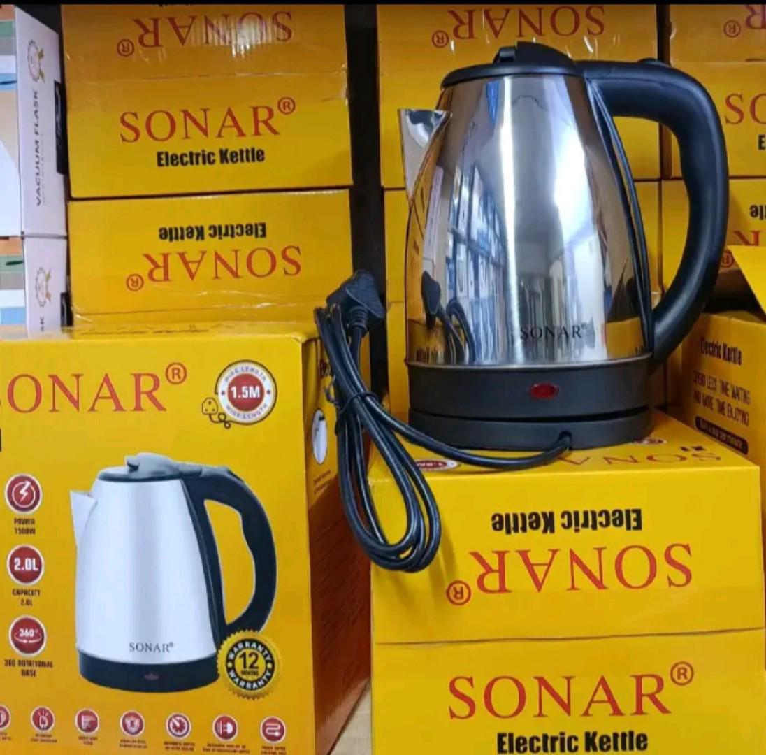 electric kettle,sonar 2l,1.8l,with warranty, automatic kettles,with free powerking extension