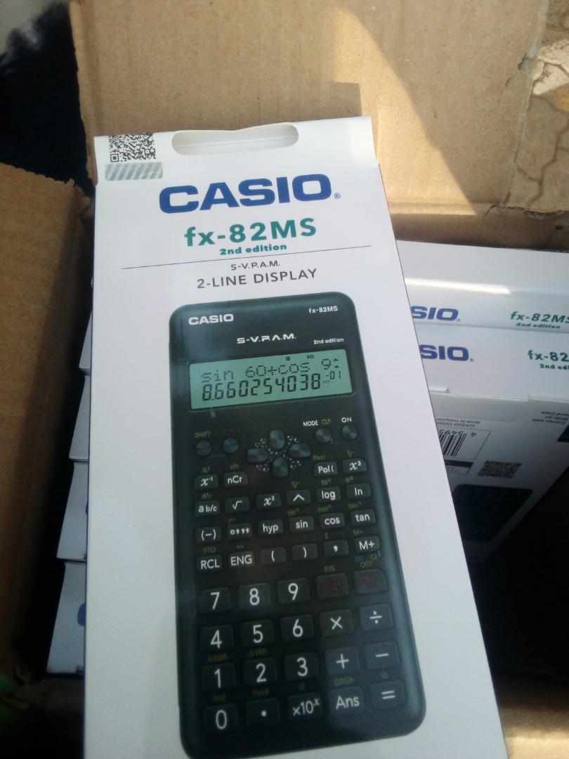 Casio FX82MS 2nd Edition Scientific Calculator Non-programmable BLACK calculator casio fx82ms 2nd edition original calculators school calculators