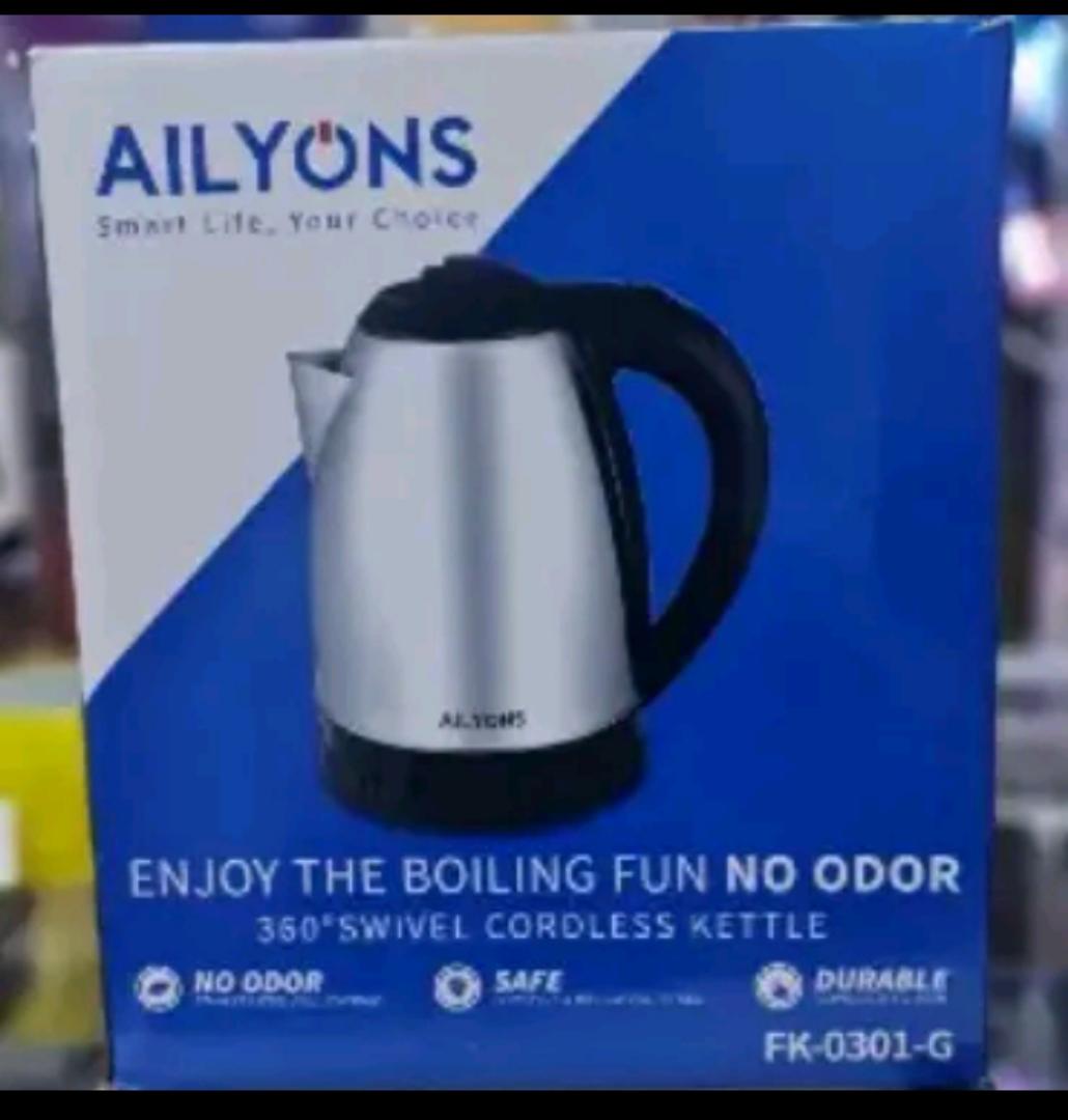 Ailyons electric kettle,2l,1.8l good quality with warranty, free Ailyons Iron box , cordless kettle