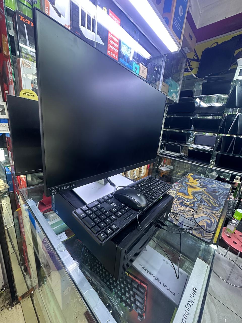 GRADE A EX UK HP DESKTOP 6TH GENERATION 8GB RAM 500 HDD STORAGE AND 24'' MONITOR EDGE TO EDGE KEYBOARD AND MOUSE