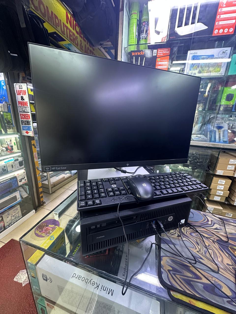 GRADE A EX UK HP DESKTOP 6TH GENERATION 8GB RAM 500 HDD STORAGE AND 24'' MONITOR EDGE TO EDGE KEYBOARD AND MOUSE
