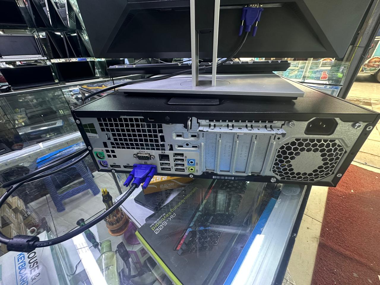 GRADE A EX UK HP DESKTOP 6TH GENERATION 8GB RAM 500 HDD STORAGE AND 24'' MONITOR EDGE TO EDGE KEYBOARD AND MOUSE