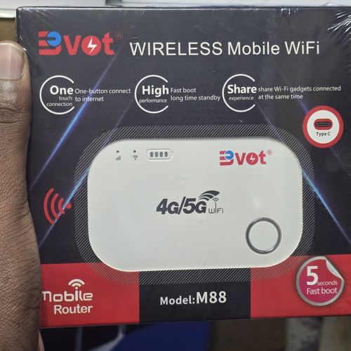 BVOT Portable Wireless Wifi Mifi Hotspot 4G/5G – Universal Pocket Router For Reliable Internet On Airtel, Safaricom, And Telkom