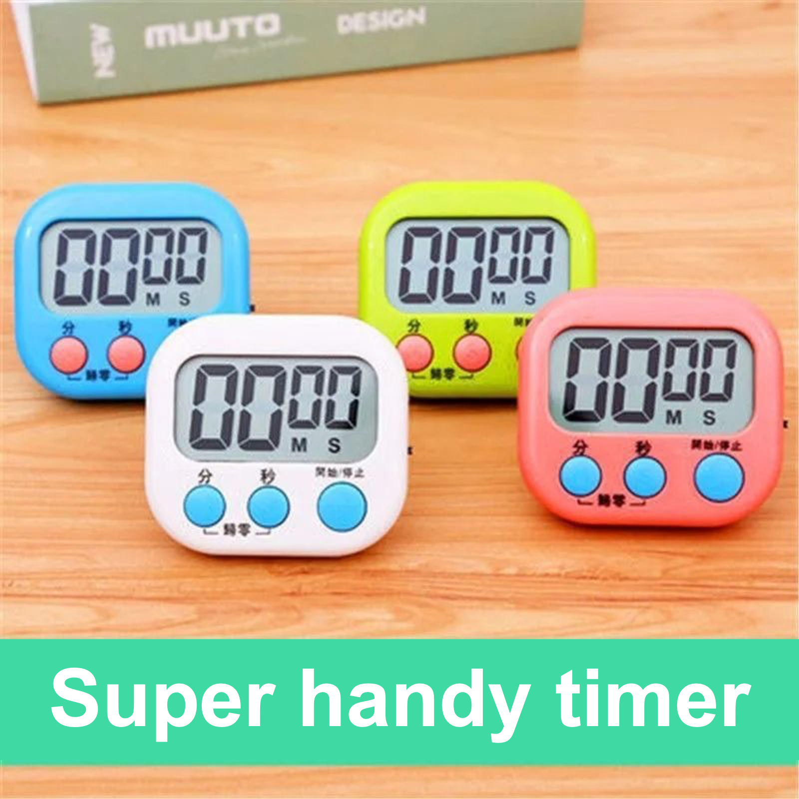 Timer reminder device - student electronic alarm clock stopwatch clock time management large screen display kitchen timer