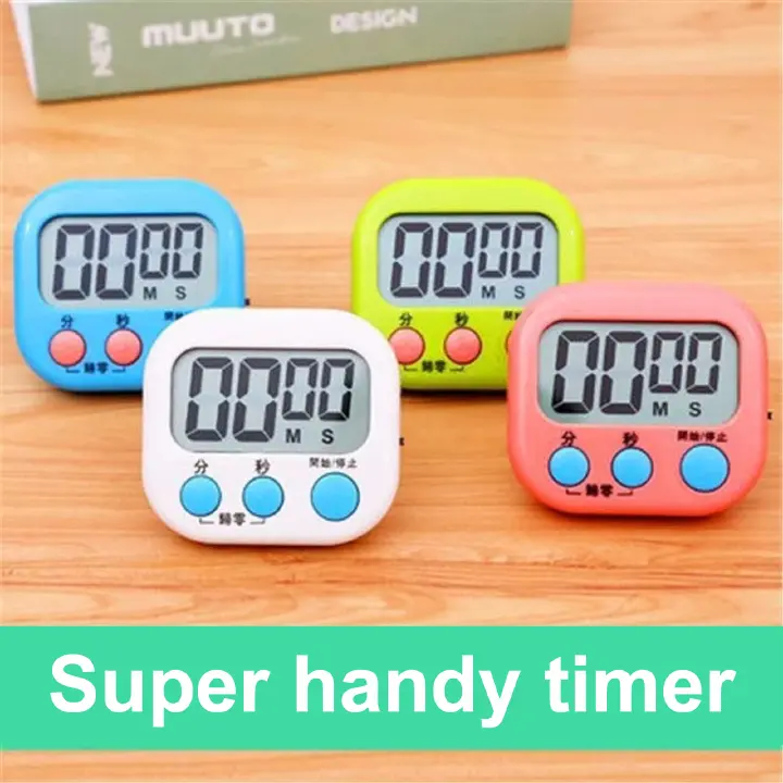 Timer reminder device - student electronic alarm clock stopwatch clock time management large screen display kitchen timer