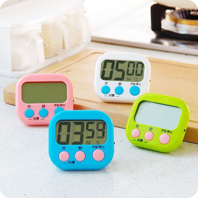 Timer reminder device - student electronic alarm clock stopwatch clock time management large screen display kitchen timer