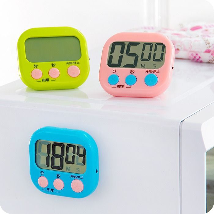 Timer reminder device - student electronic alarm clock stopwatch clock time management large screen display kitchen timer