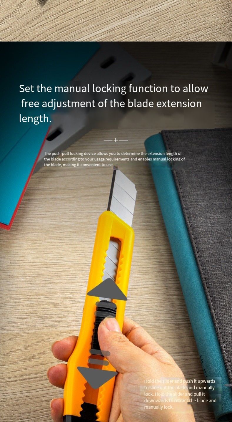 2001 Large-sized Locking Utility Knife for Wallpaper Cutting, Paper Cutting, Handmade Knife, Momentary Knife, Express Delivery Knife
