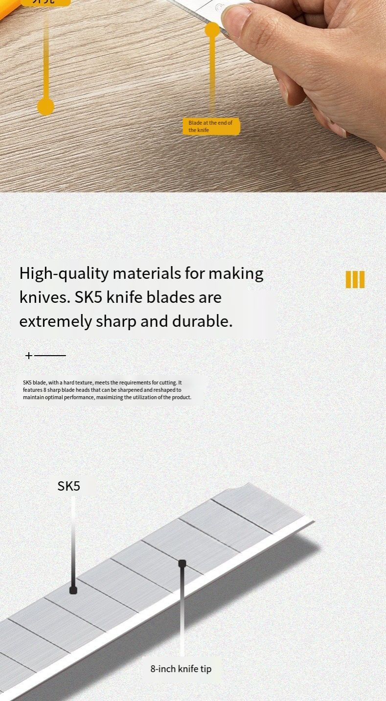 2001 Large-sized Locking Utility Knife for Wallpaper Cutting, Paper Cutting, Handmade Knife, Momentary Knife, Express Delivery Knife