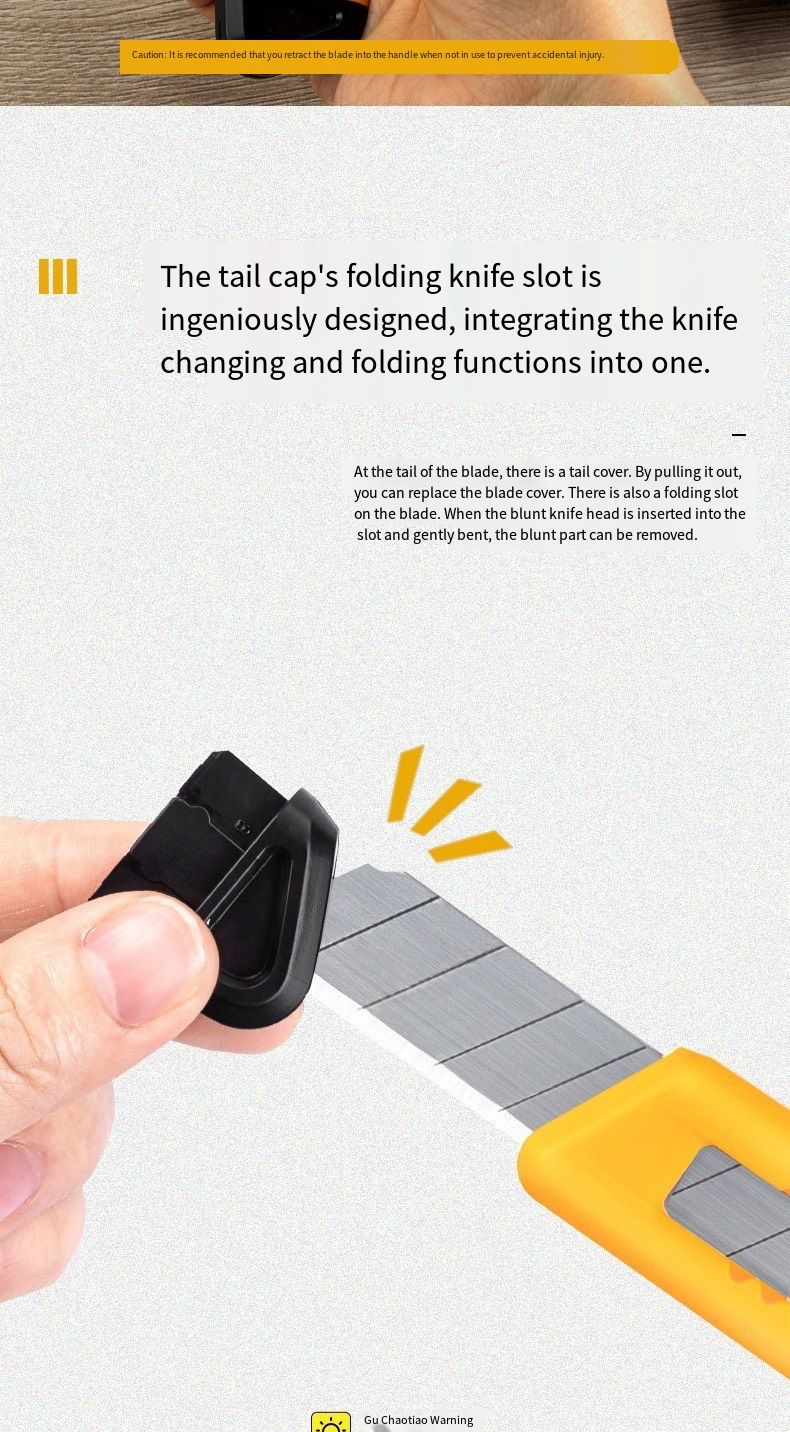 2001 Large-sized Locking Utility Knife for Wallpaper Cutting, Paper Cutting, Handmade Knife, Momentary Knife, Express Delivery Knife