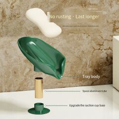 Luxury-Style Soap Box Soap Holder Wall-mounted Drain Rack for Bathroom with No Drilling Magnetic Wall Mount for Water-Resistant Drainage Home Storage Solution
