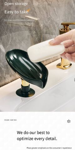Luxury-Style Soap Box Soap Holder Wall-mounted Drain Rack for Bathroom with No Drilling Magnetic Wall Mount for Water-Resistant Drainage Home Storage Solution