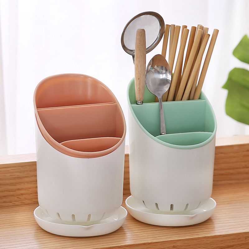 Chopstick holder storage box - plastic for draining water, home use - spoon storage rack - bamboo cage - multi-functional kitchen utensil storage and placement