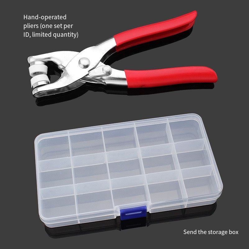 Solid five-finger buckle set - concealed fastener without sewing - nail installation tool - colorful metal - baby - infant - invisible twin buckle