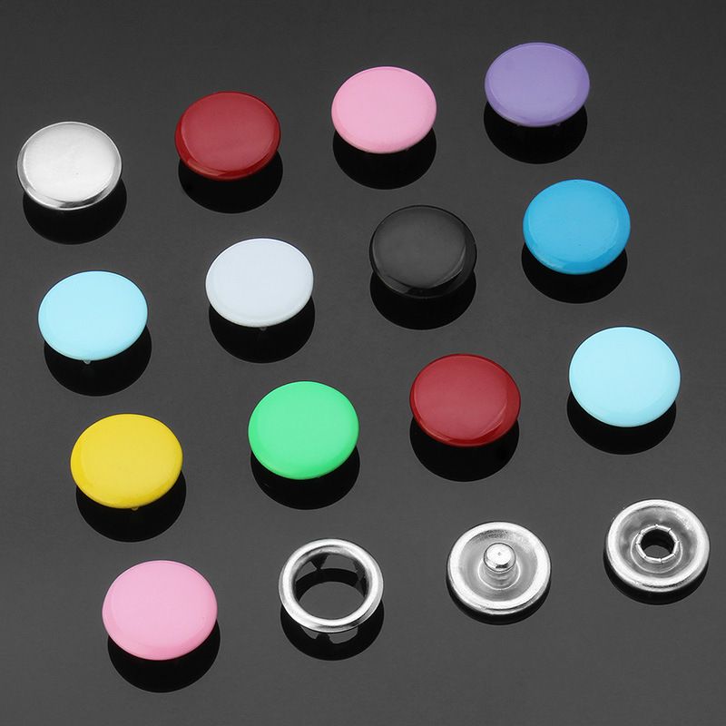 Solid five-finger buckle set - concealed fastener without sewing - nail installation tool - colorful metal - baby - infant - invisible twin buckle