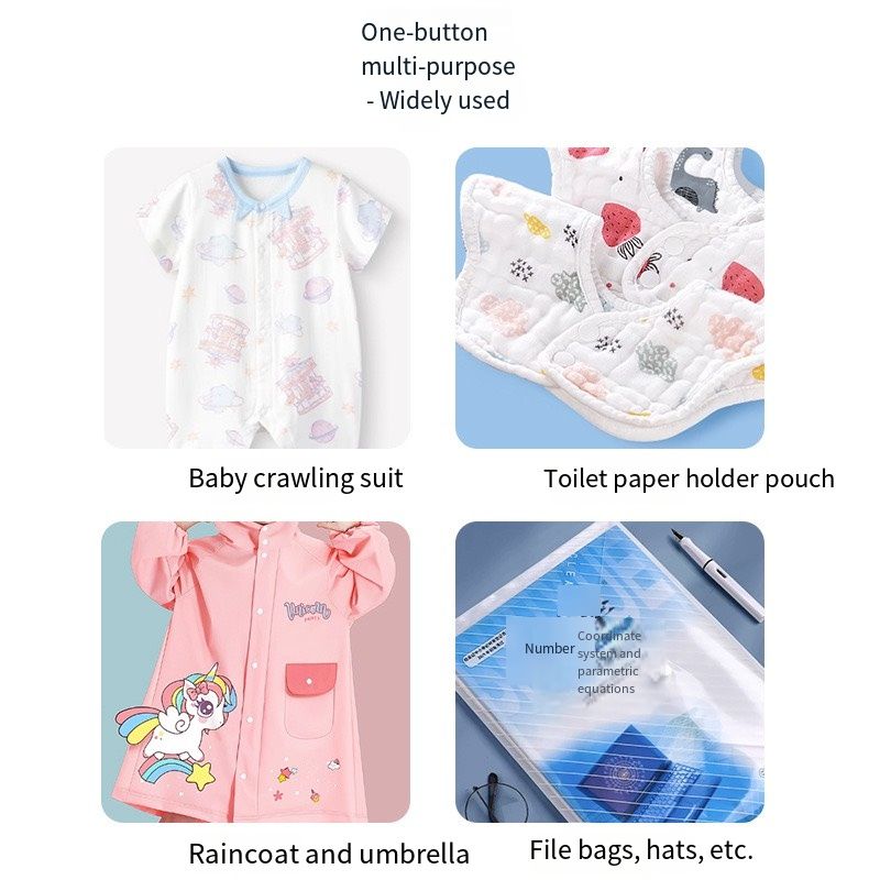 Self-stitching hidden button plastic mother-and-son buttons baby clothes four-piece button fastening kit self-stitching folder snap buttons