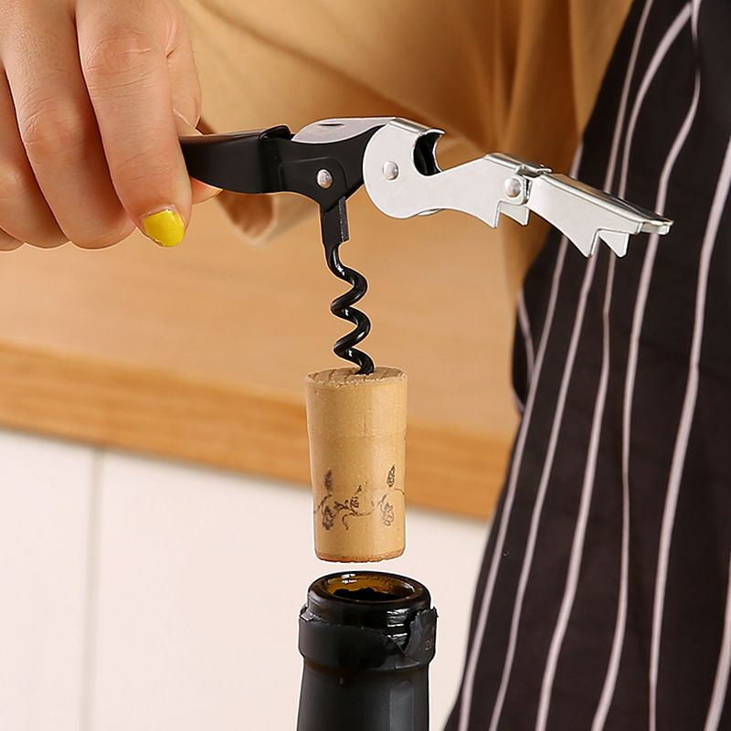 Red wine bottle opener - Multi-functional beer and wine bottle opener - Stainless steel sea horse knife pliers - Portable and easy to carry