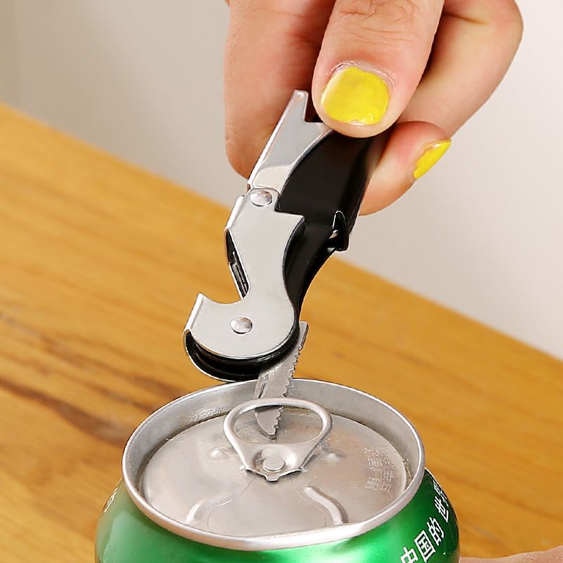 Red wine bottle opener - Multi-functional beer and wine bottle opener - Stainless steel sea horse knife pliers - Portable and easy to carry