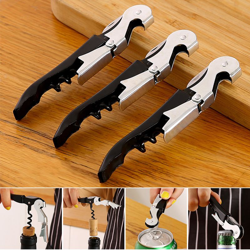 Red wine bottle opener - Multi-functional beer and wine bottle opener - Stainless steel sea horse knife pliers - Portable and easy to carry