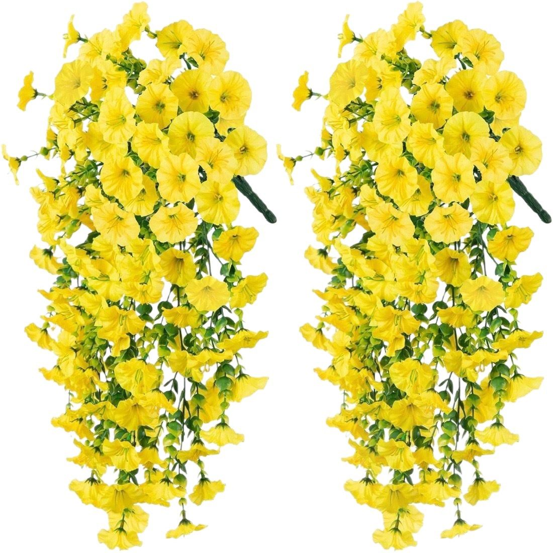 2 pcs simulated eucalyptus vine branches, simulated flower art eucalyptus trumpet flower, wall hanging for home and outdoor decoration, vine flower