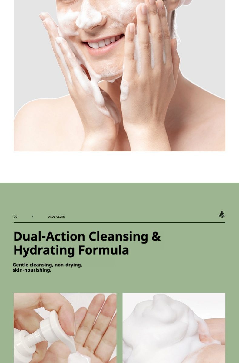 Boquan Yaluo Amino Acid Foaming Facial Cleanser - A refreshing facial cleanser for men and women, suitable for all skin types. Skin care product.