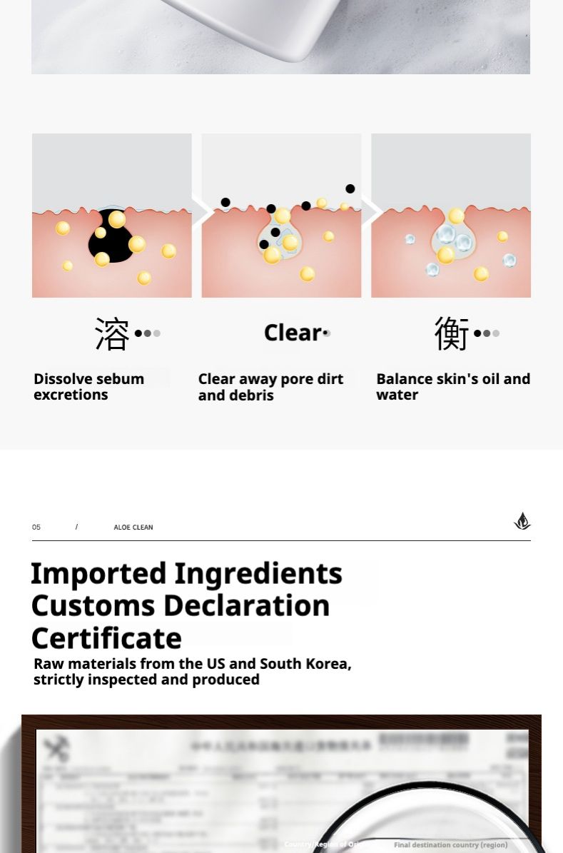 Boquan Yaluo Amino Acid Foaming Facial Cleanser - A refreshing facial cleanser for men and women, suitable for all skin types. Skin care product.