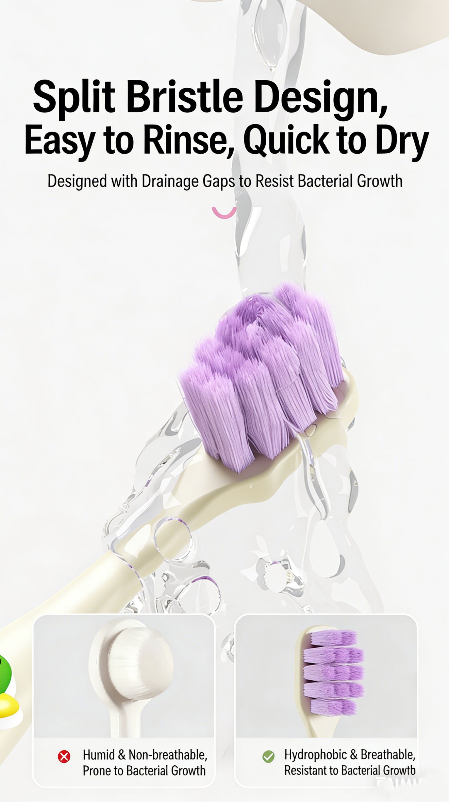 VRC Ultra-Soft and Dense Soft-Bristled Children's Toothbrush for Ages 3-6, Cute and Endearing Animal Toothbrush for Babies