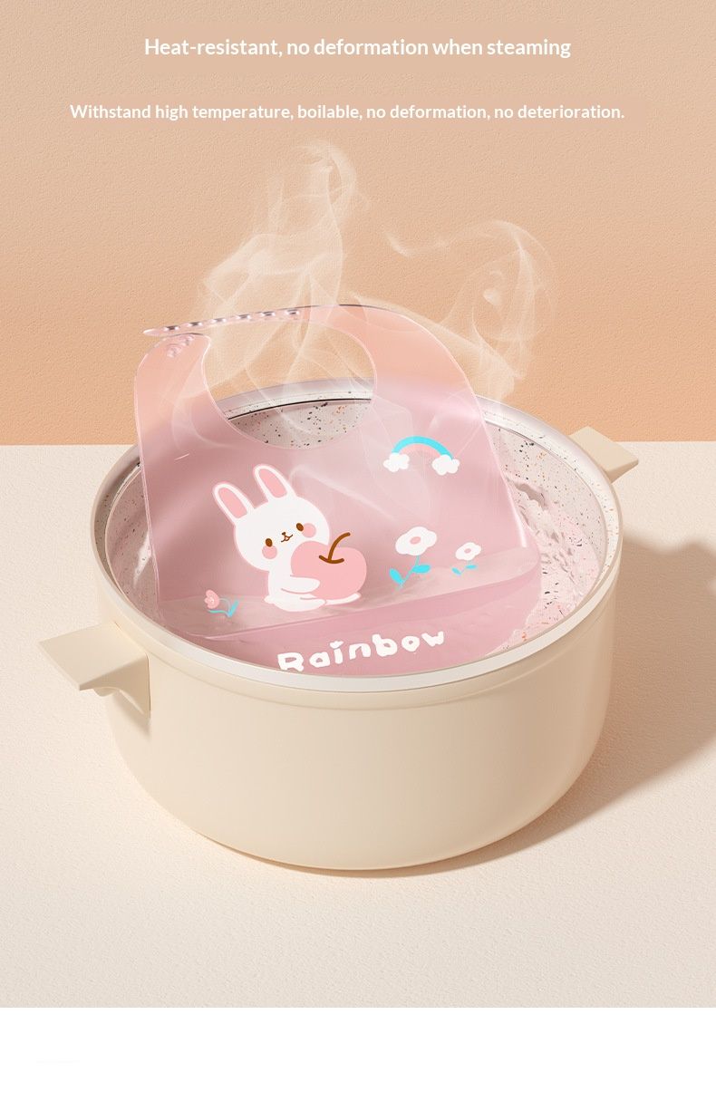 Baby meal cover made of silicone, three-dimensional food bib for infants, baby supplementary food bib, hand towel for mouth, food grade, washable without water