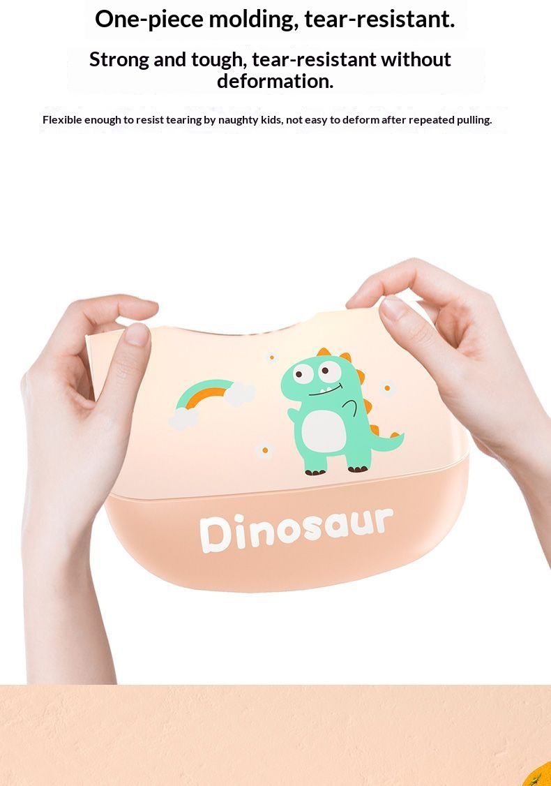 Baby meal cover made of silicone, three-dimensional food bib for infants, baby supplementary food bib, hand towel for mouth, food grade, washable without water