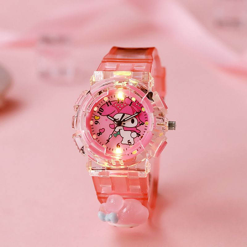 Children's smartwatch - Cartoon-colored Kokomi luminous electronic watch - Girls' model - Junior high and high school digital pointer quartz watch