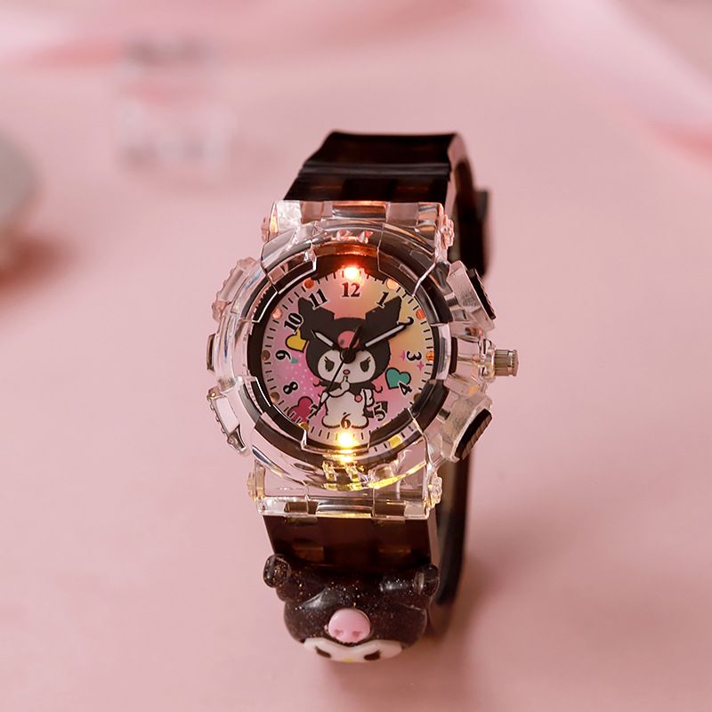 Children's smartwatch - Cartoon-colored Kokomi luminous electronic watch - Girls' model - Junior high and high school digital pointer quartz watch