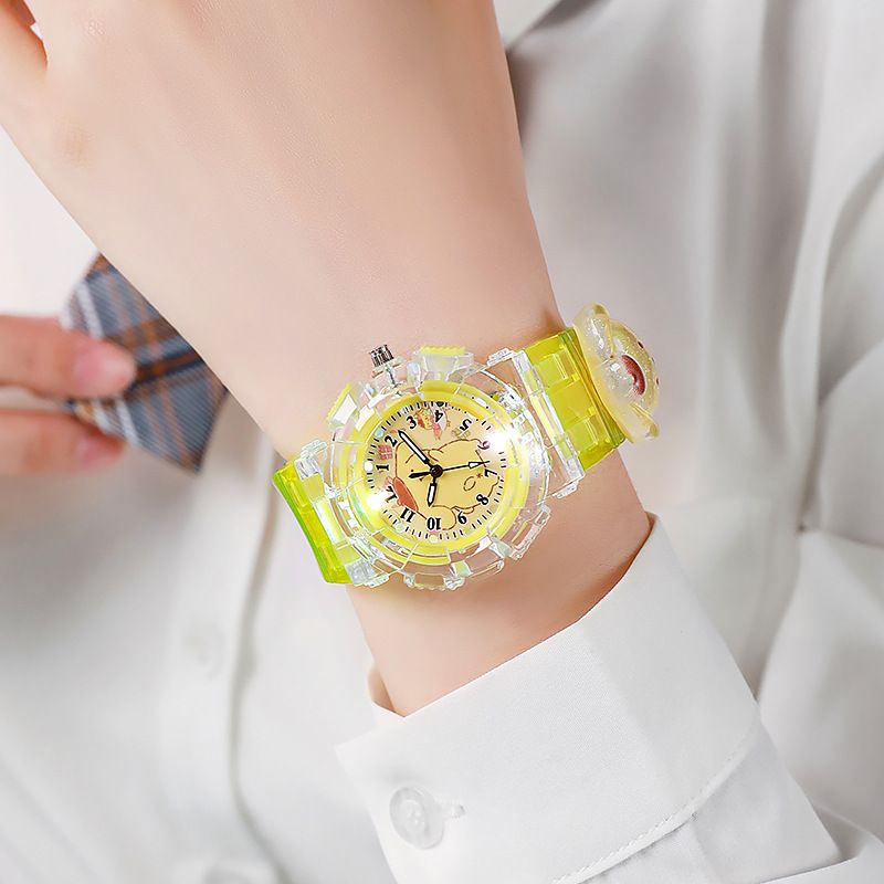 Children's smartwatch - Cartoon-colored Kokomi luminous electronic watch - Girls' model - Junior high and high school digital pointer quartz watch