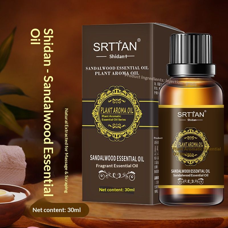 Shidan Beauty Salon Massage Essential Oil 30ml Body Scraping for Unblocking Meridians with Plant Sandalwood, Rose, Mugwort and Ginger