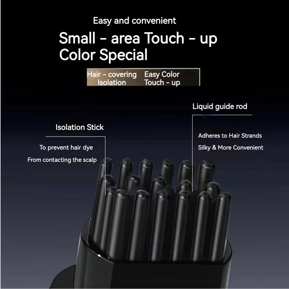 DIDUO Fish Sperm Oil Peptide Hair Coloring Brush - One-time Color Correction Hair Dyeing Comb - Natural Plant-Based Solution for Concealing Gray Hair - Safe for Hair